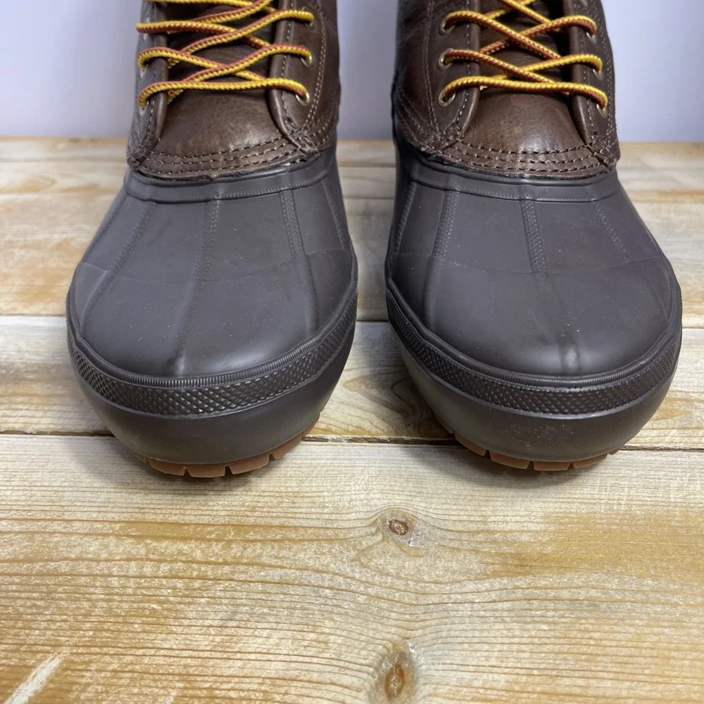 Polo Ralph Lauren Mens Claus Lace‎ Up Duck Boots Leather Sherpa Lined Size10D